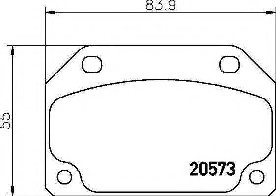 ROADHOUSE 9341 Комплект гальмівних колодок, дискове гальмо