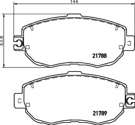 LEXUS 04491-50081 Комплект гальмівних колодок, дискове гальмо