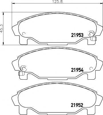 MINTEX 21953 Комплект гальмівних колодок, дискове гальмо