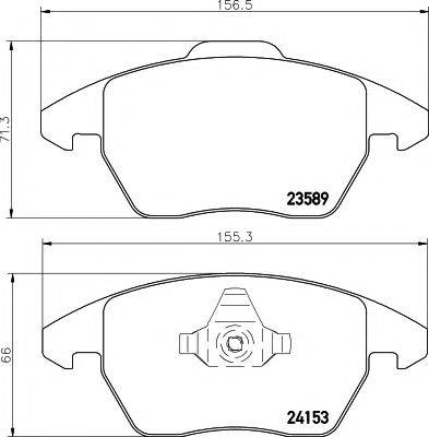 MINTEX 24153 Комплект гальмівних колодок, дискове гальмо