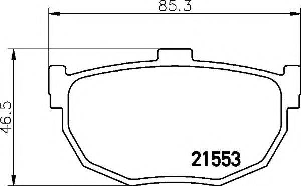 MINTEX 21553 Комплект гальмівних колодок, дискове гальмо