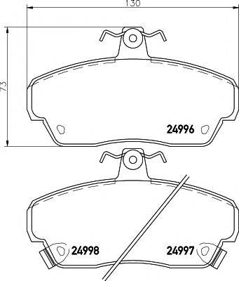 MINTEX 24997 Комплект гальмівних колодок, дискове гальмо