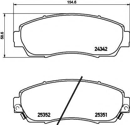 MINTEX 24342 Комплект гальмівних колодок, дискове гальмо