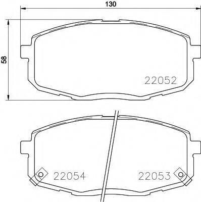 MINTEX 22053 Комплект гальмівних колодок, дискове гальмо