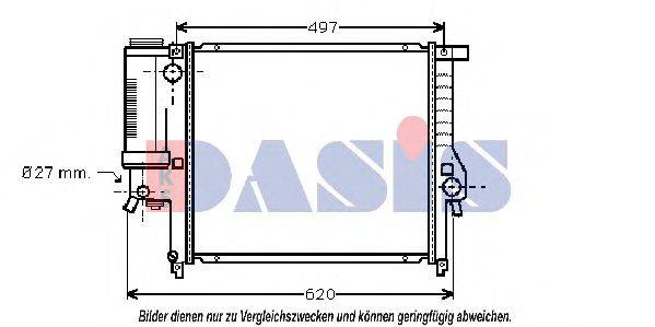 AKS DASIS BW2139 Радіатор, охолодження двигуна