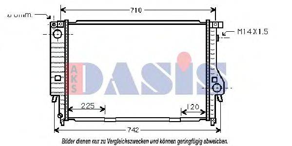 AKS DASIS 1415101 Радіатор, охолодження двигуна