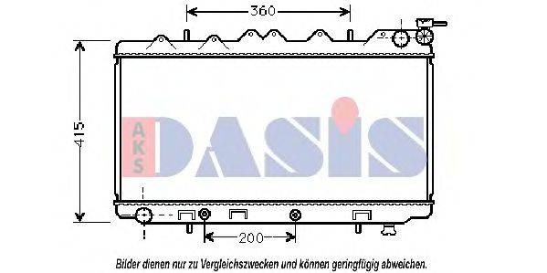 AKS DASIS DN2136 Радіатор, охолодження двигуна
