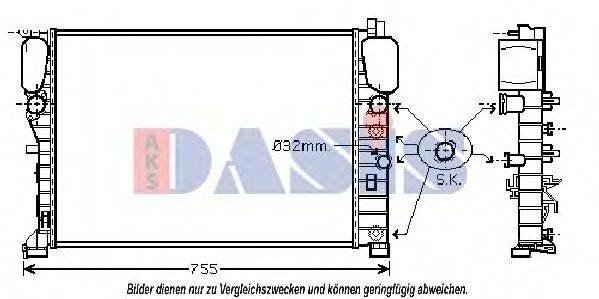 AKS DASIS MS2449 Радіатор, охолодження двигуна