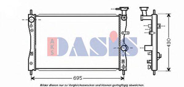 AKS DASIS 0500721 Радіатор, охолодження двигуна