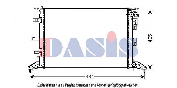 AKS DASIS 0900721 Радіатор, охолодження двигуна