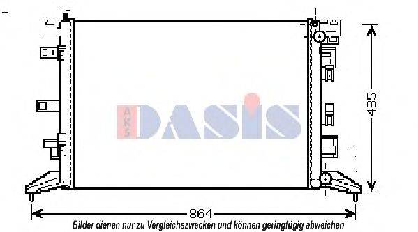 AKS DASIS RT2425 Радіатор, охолодження двигуна