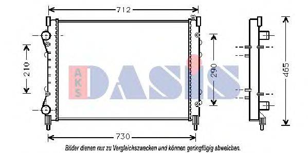 AKS DASIS RTA2233 Радіатор, охолодження двигуна