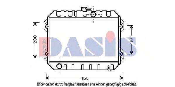 AKS DASIS TO2002 Радіатор, охолодження двигуна