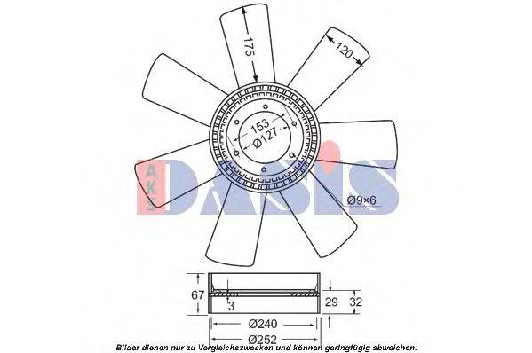 SCANIA 374705 Крильчатка вентилятора, охолодження двигуна