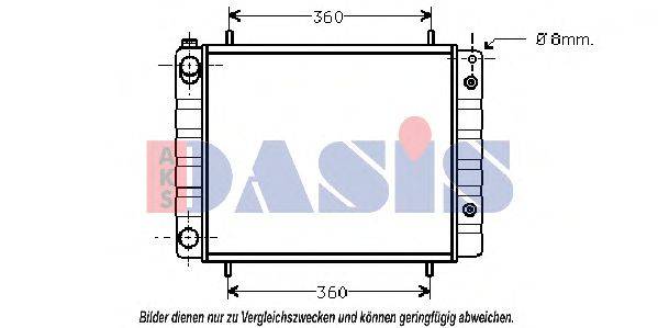 AKS DASIS 2700021 Радіатор, охолодження двигуна