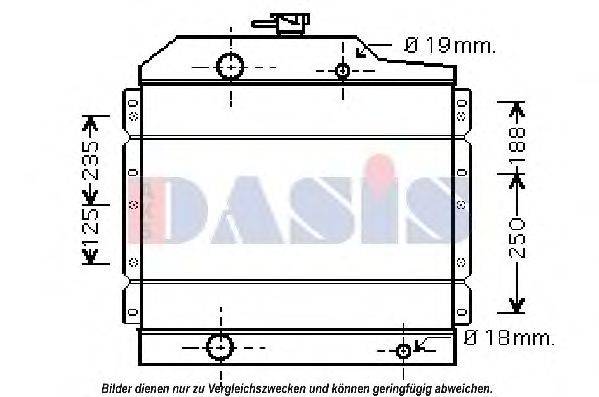 AKS DASIS 4500021 Радіатор, охолодження двигуна