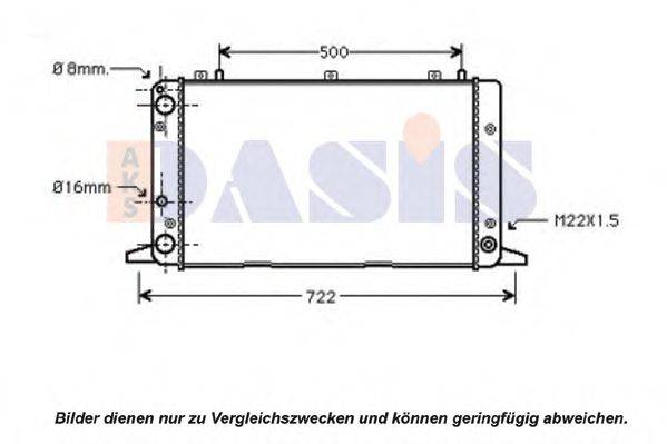 AKG 85536 Радіатор, охолодження двигуна