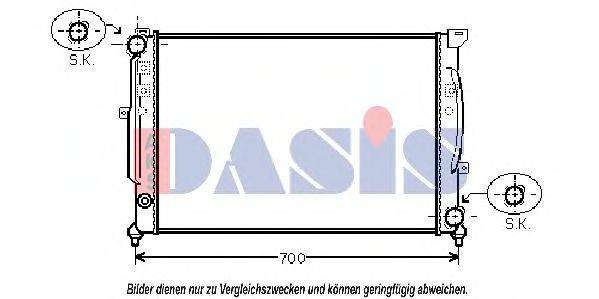 AKS DASIS AI2124 Радіатор, охолодження двигуна