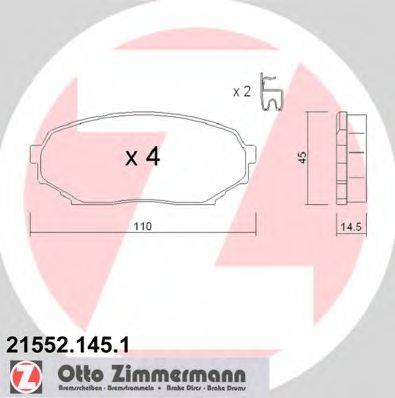 MAZDA NAY03323Z Комплект гальмівних колодок, дискове гальмо