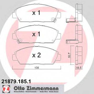DEX 2175.0 Комплект гальмівних колодок, дискове гальмо