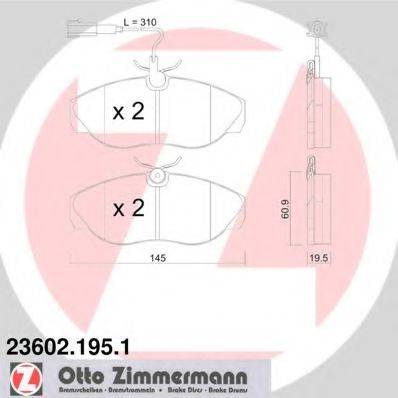 DEX 2157.1 Комплект гальмівних колодок, дискове гальмо