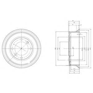 UNIPART GDB105 Гальмівний барабан