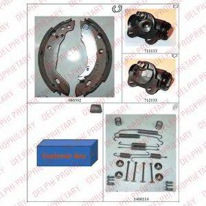 BENDIX 391153B Комплект гальм, барабанний гальмівний механізм