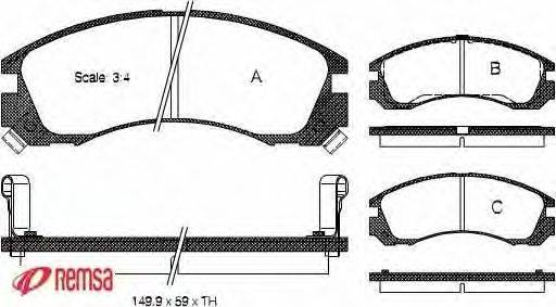 METZGER 21768 Комплект гальмівних колодок, дискове гальмо