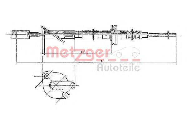 KAGER 19-2621 Трос, управління зчепленням