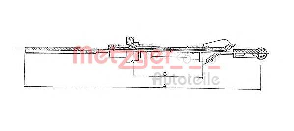 BENDIX 421114B Трос, управління зчепленням