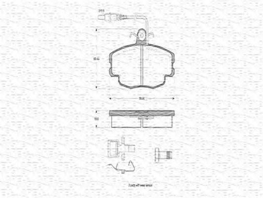 MAGNETI MARELLI 21460 Комплект гальмівних колодок, дискове гальмо