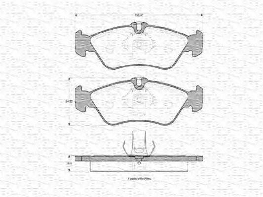MAGNETI MARELLI 21592 Комплект гальмівних колодок, дискове гальмо