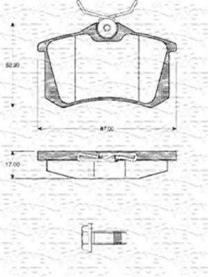 MAGNETI MARELLI BP1022 Комплект гальмівних колодок, дискове гальмо