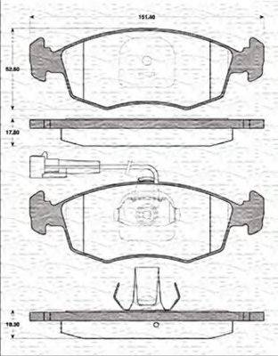 MAGNETI MARELLI 23228 Комплект гальмівних колодок, дискове гальмо