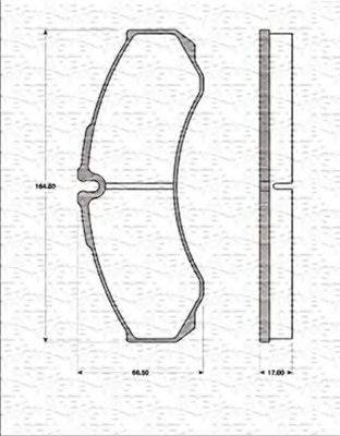 MAGNETI MARELLI BP1206 Комплект гальмівних колодок, дискове гальмо