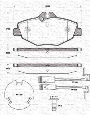 MAGNETI MARELLI BP1299 Комплект гальмівних колодок, дискове гальмо