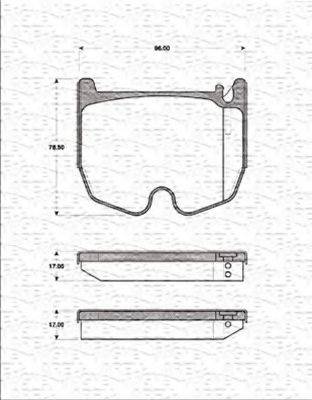 MAGNETI MARELLI 23541 Комплект гальмівних колодок, дискове гальмо