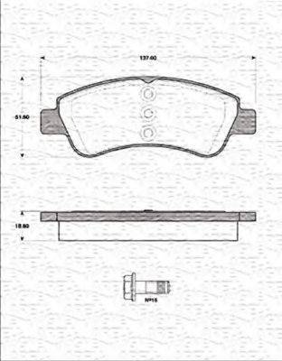 MAGNETI MARELLI BP1418 Комплект гальмівних колодок, дискове гальмо