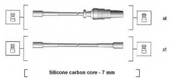 MAGNETI MARELLI MSK566 Комплект дротів запалювання