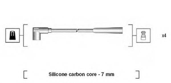 MAGNETI MARELLI MSK570 Комплект дротів запалювання