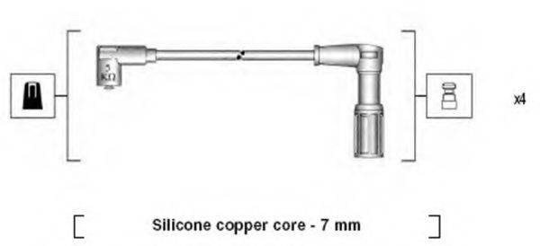 MAGNETI MARELLI MSK615 Комплект дротів запалювання
