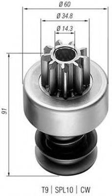 VW 04053926 Провідна шестерня стартер