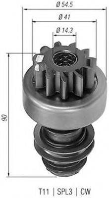BOSCH 2006209902 Привід із механізмом вільного ходу, стартер