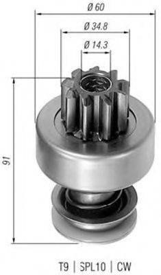 BOSCH 2006209341 Привід із механізмом вільного ходу, стартер
