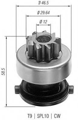 BOSCH 1006209547 Привід із механізмом вільного ходу, стартер