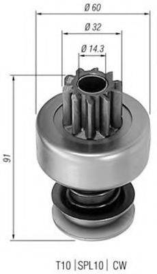 BOSCH 2006209459 Привід із механізмом вільного ходу, стартер