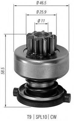 BOSCH 1006209561 Привід із механізмом вільного ходу, стартер