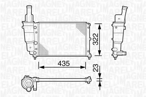 MAGNETI MARELLI BM113 Радіатор, охолодження двигуна