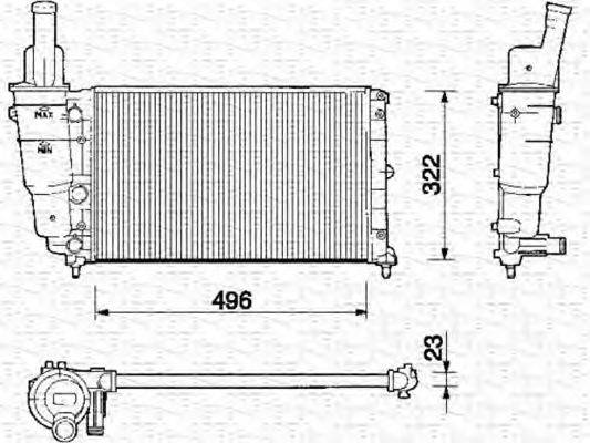 MAGNETI MARELLI BM120 Радіатор, охолодження двигуна