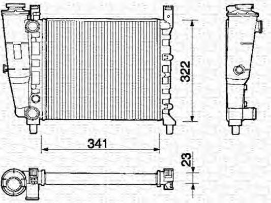 MAGNETI MARELLI BM127 Радіатор, охолодження двигуна